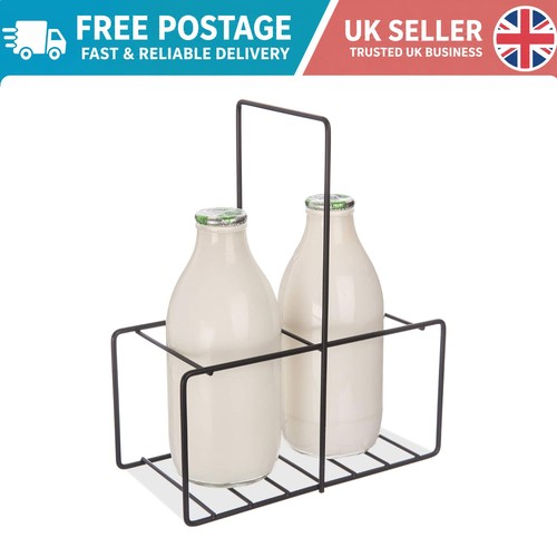 Vintage metal milk bottle - vintage,