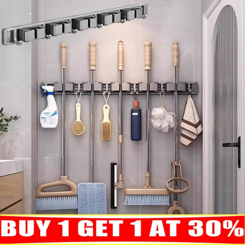Wall mounted mop brush broom - mounted,