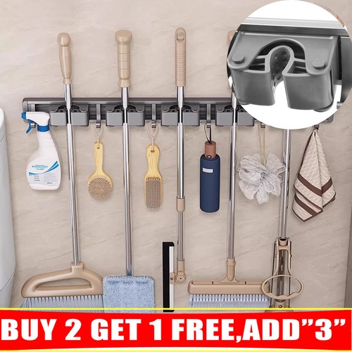 Wall mounted mop holder broom - mounted,