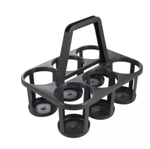 Black plastic milk bottle - black,