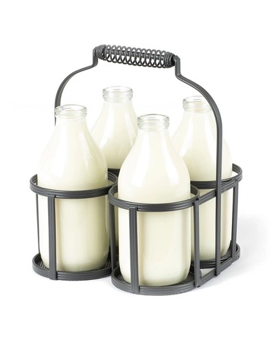Grey metal milk - metal, bottle