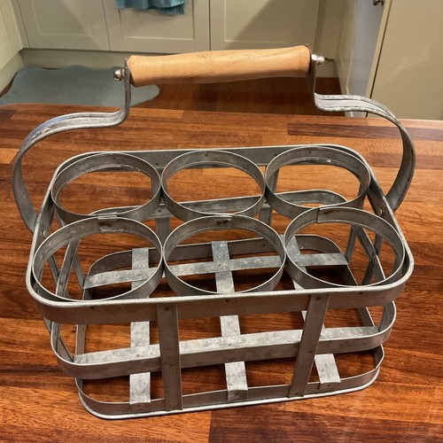 Milk bottle holder galvanised - bottle,