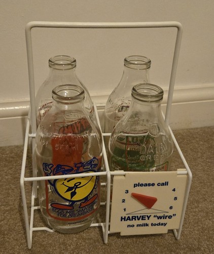 Vintage unigate milk bottles - 4,